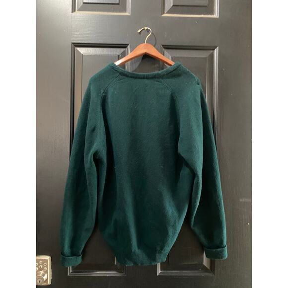 Vintage Pendleton Green Woolen Mills 100% Virgin Wool Pullover Sweater Large - Picture 4 of 4
